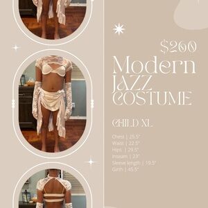 Modern Jazz Costume for Kids - White